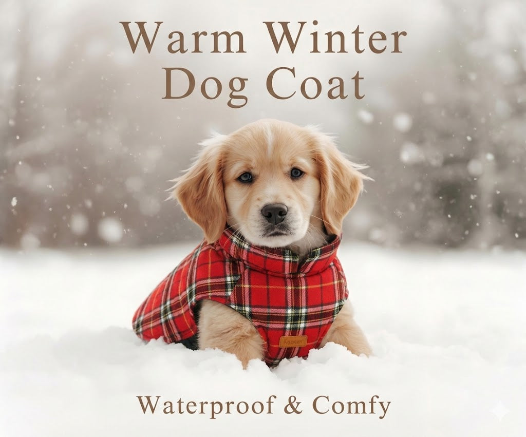 Waterproof Reversible Plaid Dog Jacket